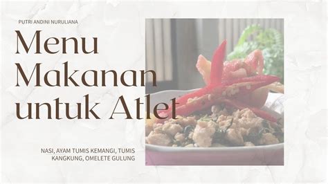 Resep Menu Makanan Untuk Atlet Setelah Bertanding Youtube