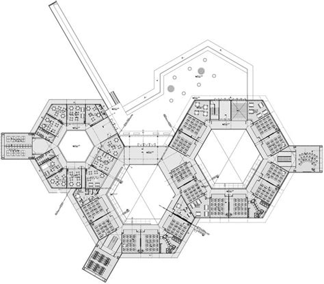 School Building Design Hexagonal Architecture Architecture Design Concept