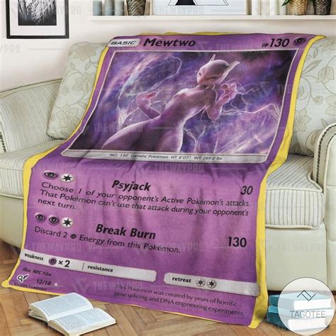 Anime Pokemon Mewtwo Gx Custom Blanket Hot Sale 2023
