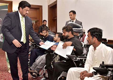 Governor Sindh Kamran Khan Tessori Addressing During Prime Minister Electric Wheel Chairs Scheme