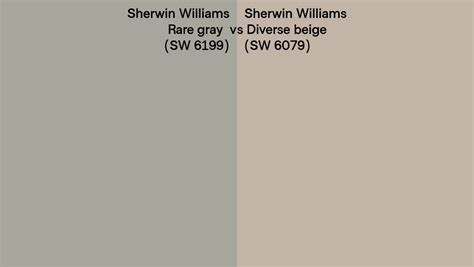 Sherwin Williams Rare Gray Vs Diverse Beige Side By Side Comparison