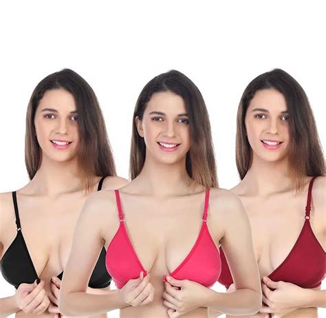 Hosiery Front Open T Shirt Bra Size 36 Plain At Rs 120pack In New