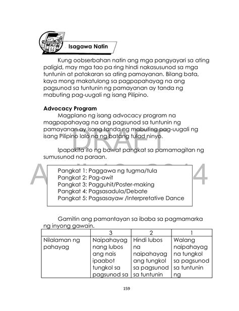 Edukasyon Sa Pagpapakatao Grade Palawan Blogon Pahina