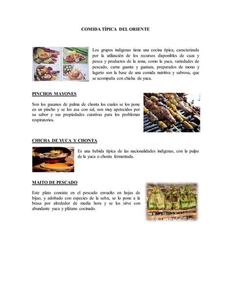 Comida T Pica Del Oriente Pdf