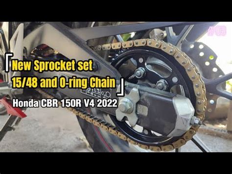 Replacement Of Sprocket Set 15 48 And O Ring Chain Honda CBR 150R