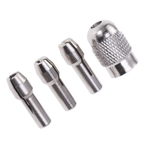 4 Pcs Collet Chucking System Collet Adapter Nut Kit Rotary Tool Collets ...