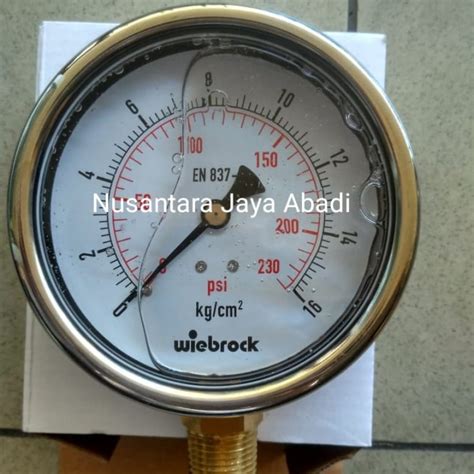 Jual Pressure Gauge Stainless 2 1 2 0 16 Bar Jakarta Barat