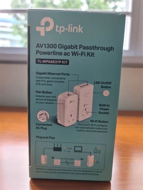 Tp Link AV1300 Gigabit Passthrough Powerline Ac Wi Fi Kit TL WPA8631P