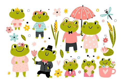Sapos Fofos Desenho - Sapos fofos personagens engraçados e felizes de sapos de desenhos ...