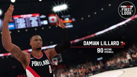 Nba 2k19 News Damian Lillards Player Rating And Render Released