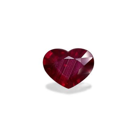 Rubis Du Mozambique Taille Coeur Rouge Carats