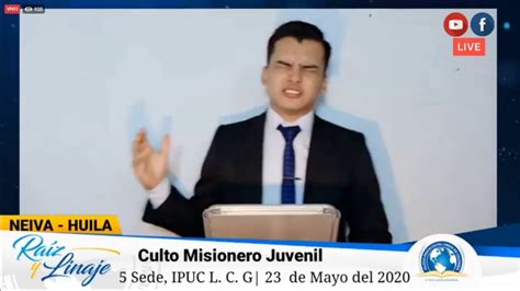 Culto Misionero Juvenil En Vivo Youtube