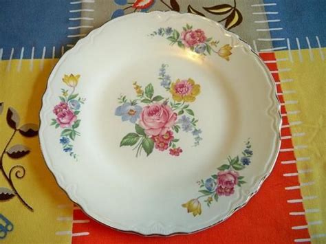 Rose China Pattern With Silver Edges Of The S Patterned Dishes