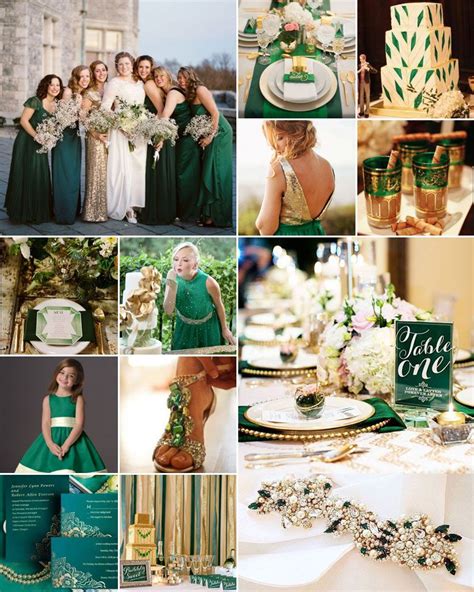 emerald green and gold wedding backdrop - Maryland Falk