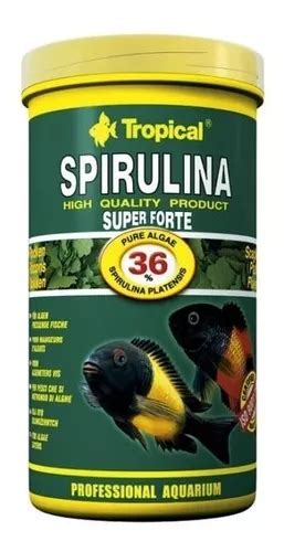 Ração Tropical Super Spirulina Forte Flakes 50g Para Peixes