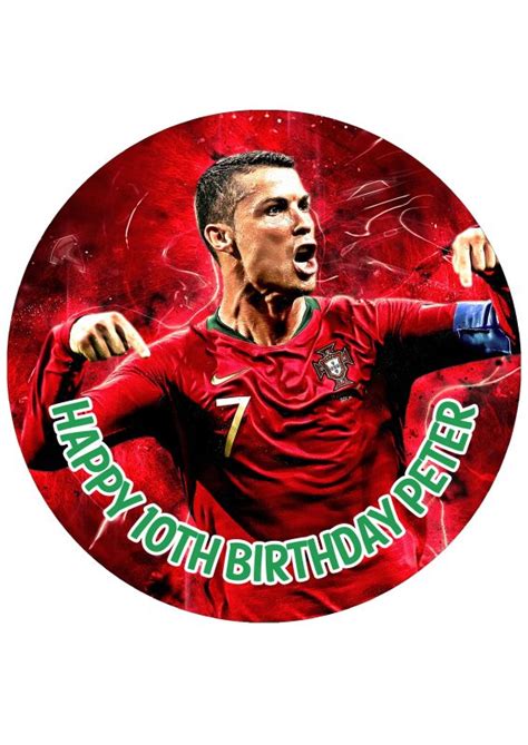 Cristiano Ronaldo Portugal Soccer Edible Cake Image Itty Bitty Cake