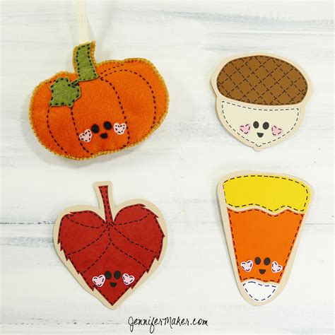 Fall Friends Autumn Felt Ornaments And Cards Jennifer Maker