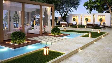 Villa Landscape Behance