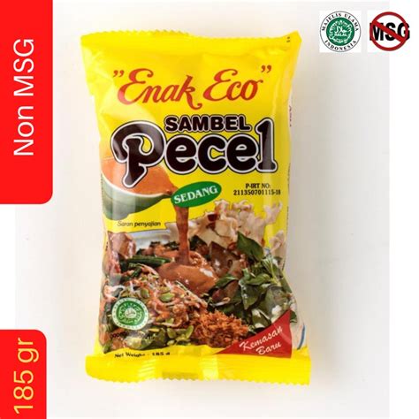 Jual Bumbu Pecel Sambal Pecel Enak Eco Gr Sambel Pecel Pedas Sedang