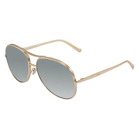 Chloe Light Grey Gradient Aviator Sunglasses Rudimental Luxury