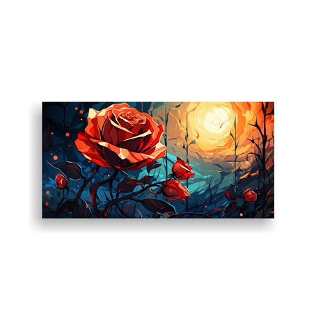 Cuadro Decorativo Estilo Textura Conceptual Rose Van Gogh Decocuadros