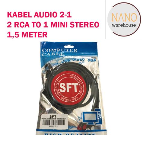 Jual Kabel Audio Rca To Aux Mini Stereo Mm Meter Kabel