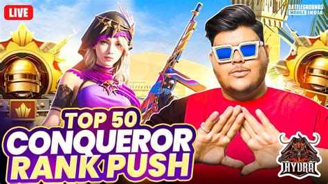 🇮🇳 Finally Top 30 Conqueror Rank Push Bgmi Live Hydra Mastizone