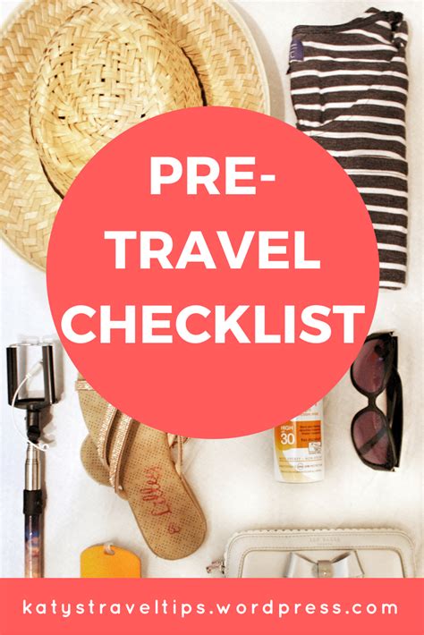 Essential Pre Travel Checklist