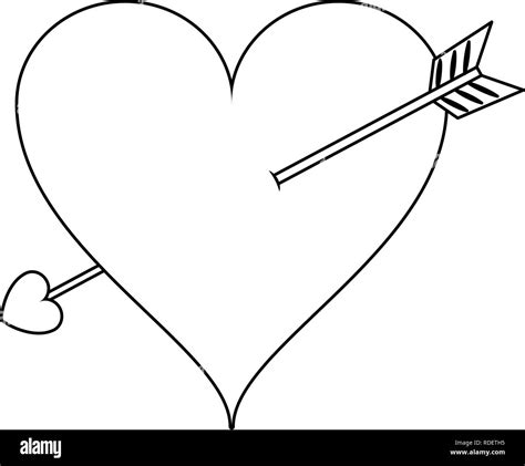 Heart With Bow Arrow Stock Vector Image Art Alamy