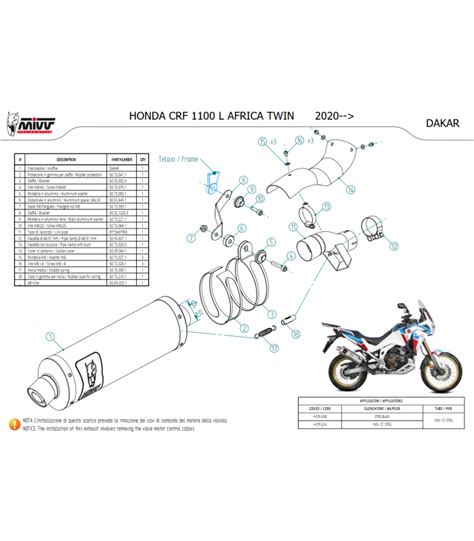 Mivv Honda Africa Twin Crf Terminale Di Scarico Moto Marmitta