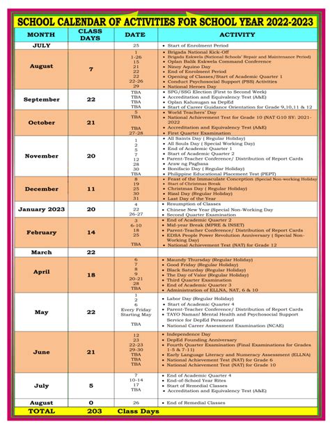 Download Deped School Calendar Update School Calendar For Sy 2023 Porn Sex Picture