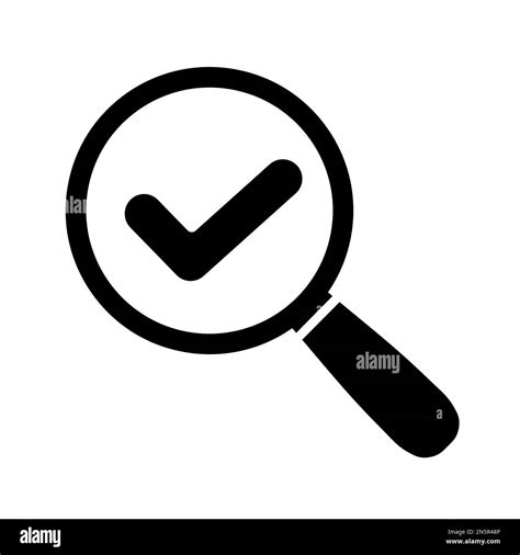 Successful Search Icon Magnifying Glass With Check Stock Vector Image And Art Alamy