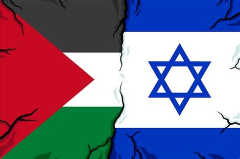 Ilustra O Plana Da Bandeira Da Guerra De Israel Palestina Vetor Gr Tis