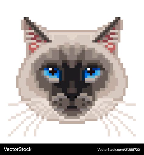 Cat Pixel Art Grid 32x32