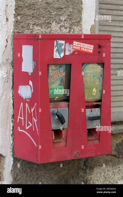 Chewing Gum Vending Machine From The 1950s Bavaria Germany Stock