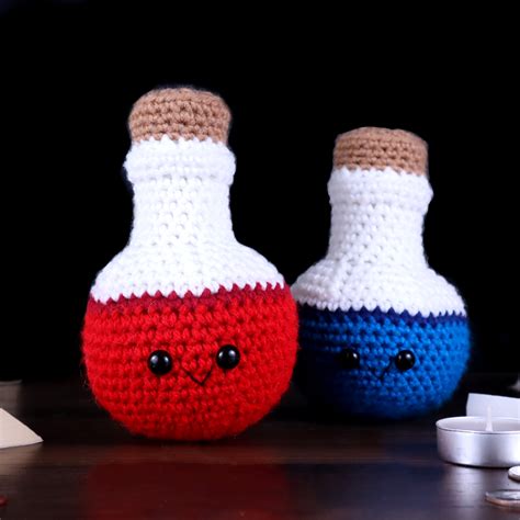 Potion Bottles Amigurumi Free Crochet Pattern StringyDingDing