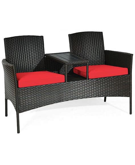 Sut Modern Patio Set With Built In Coffee Table And Cushions Macys