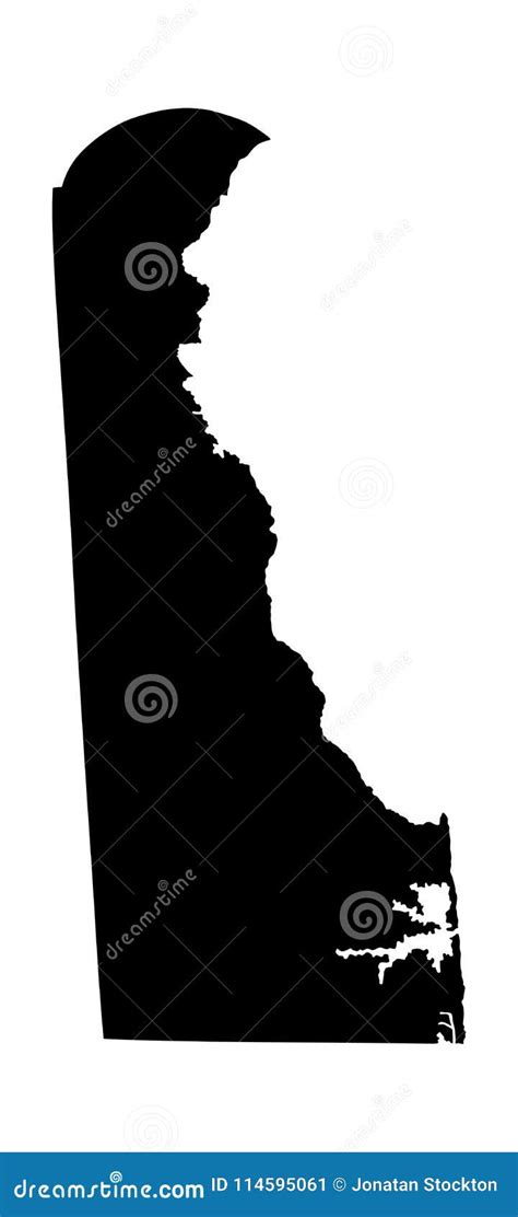 Delaware Map Silhouette Stock Illustration Illustration Of Country