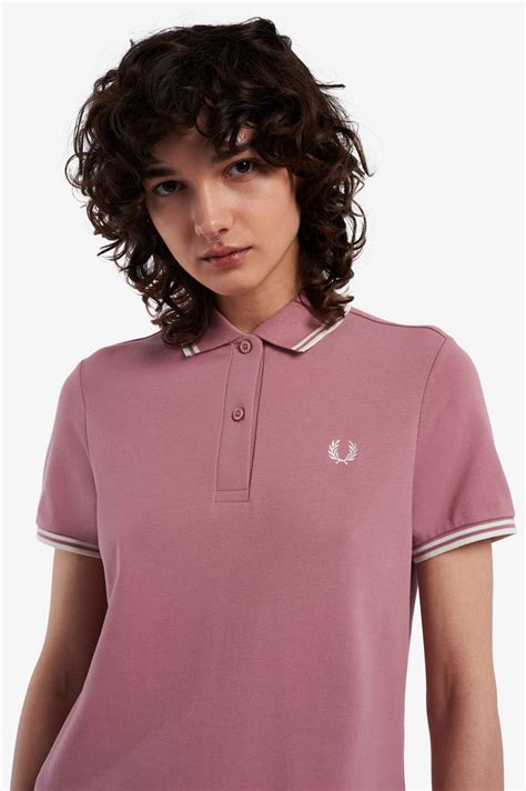 Fred Perry Pink Twin Tipped Shirt Dress Luxinabox