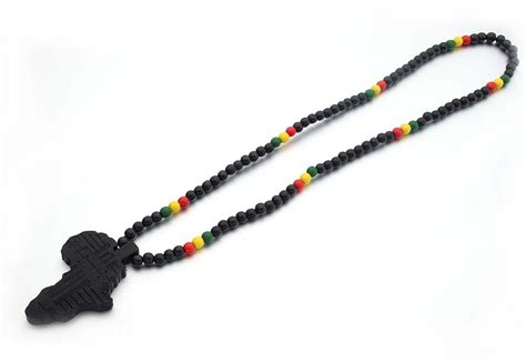 Collier Africain En Bois Motherland Black Afro Bijoux Homme Colliers