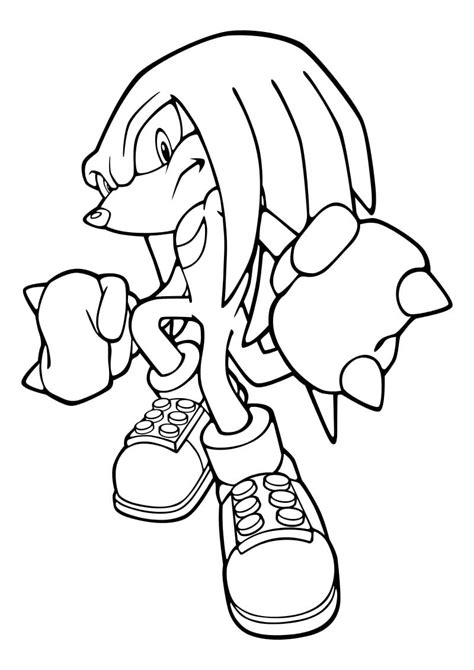 Dibujos De Knuckles La Equidna Para Colorear