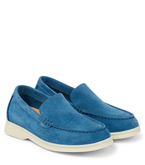 Loro Piana Kids Summer Walk Suede Loafers Mytheresa