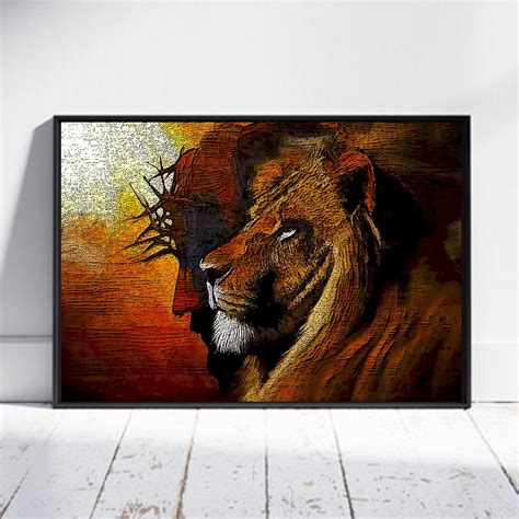 Lion of Judah Printable, Jesus Christ Wall Art, Modern Christian Art ...