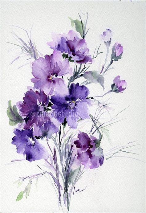 Bloom Grow Flower Art Painting Watercolor Flower Art Abstract