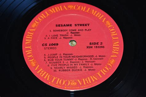 Vintage Sesame Street The Sesame Street Book & Record Original Cast LP Vinyl Record 1970 ...