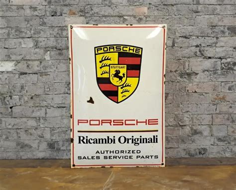 No Reserve Porsche Ricambi Enamel Sign Pcarmarket