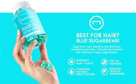 Sugarbear Pro Hair Vegan Vitamin Gummies For Luscious Hair Halal Vegan