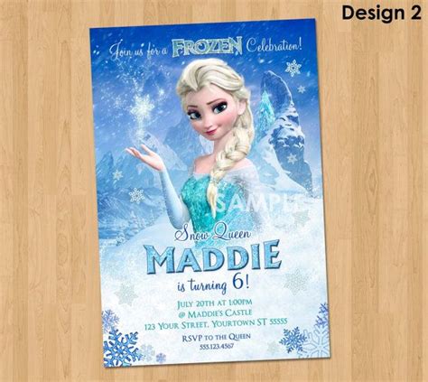 Elsa congelado Disney invitación por KidsPartyPrintables en Etsy