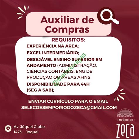 Auxiliar De Compras Teresina PI 01 Vaga S Themos Vagas