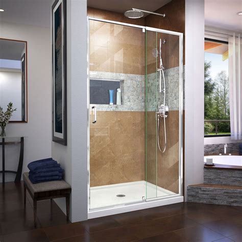 Dreamline Dreamline Flex 32 In D X 42 In W X 74 34 In H Semi Frameless Pivot Shower Do